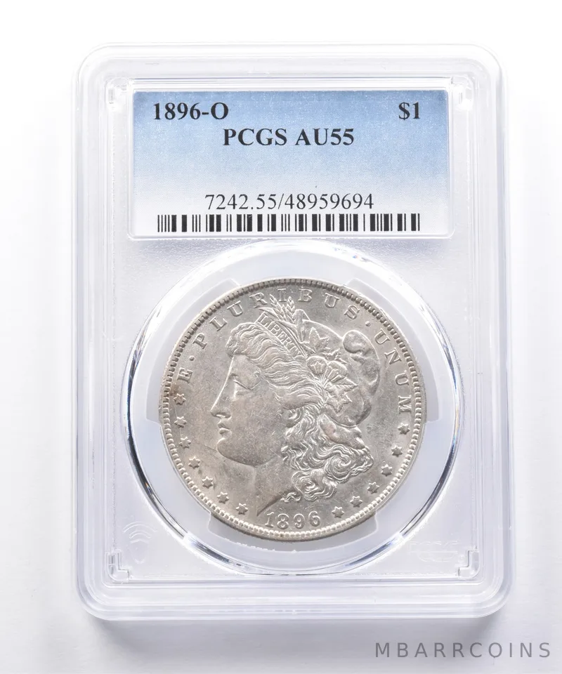 1896-O Morgan Silver Dollar AU55 PCGS *7480