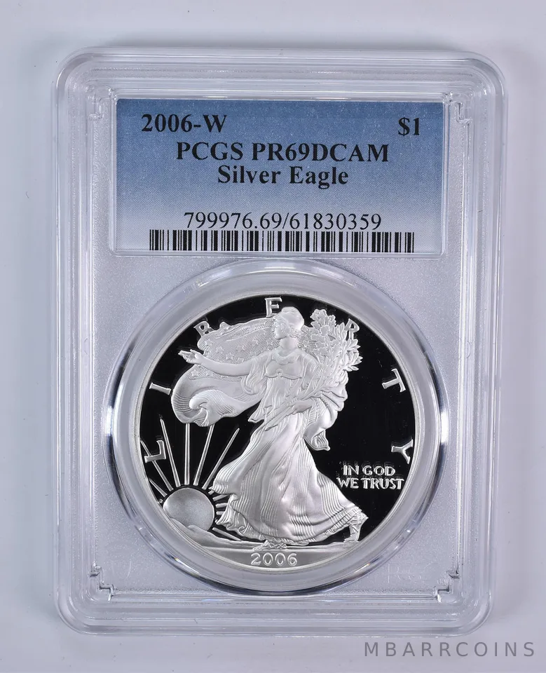 2006-W American Silver Eagle PR69 DCAM PCGS Blue Label