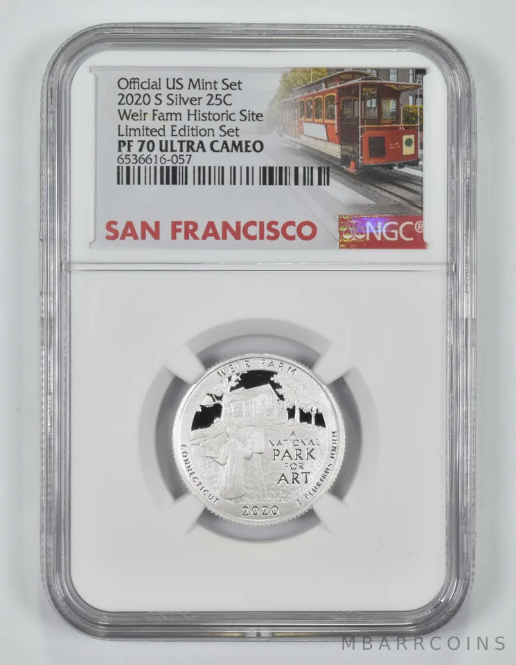 2020-S PF70 Silver Weir Farm Historic Site Quarter NGC Limited Edition