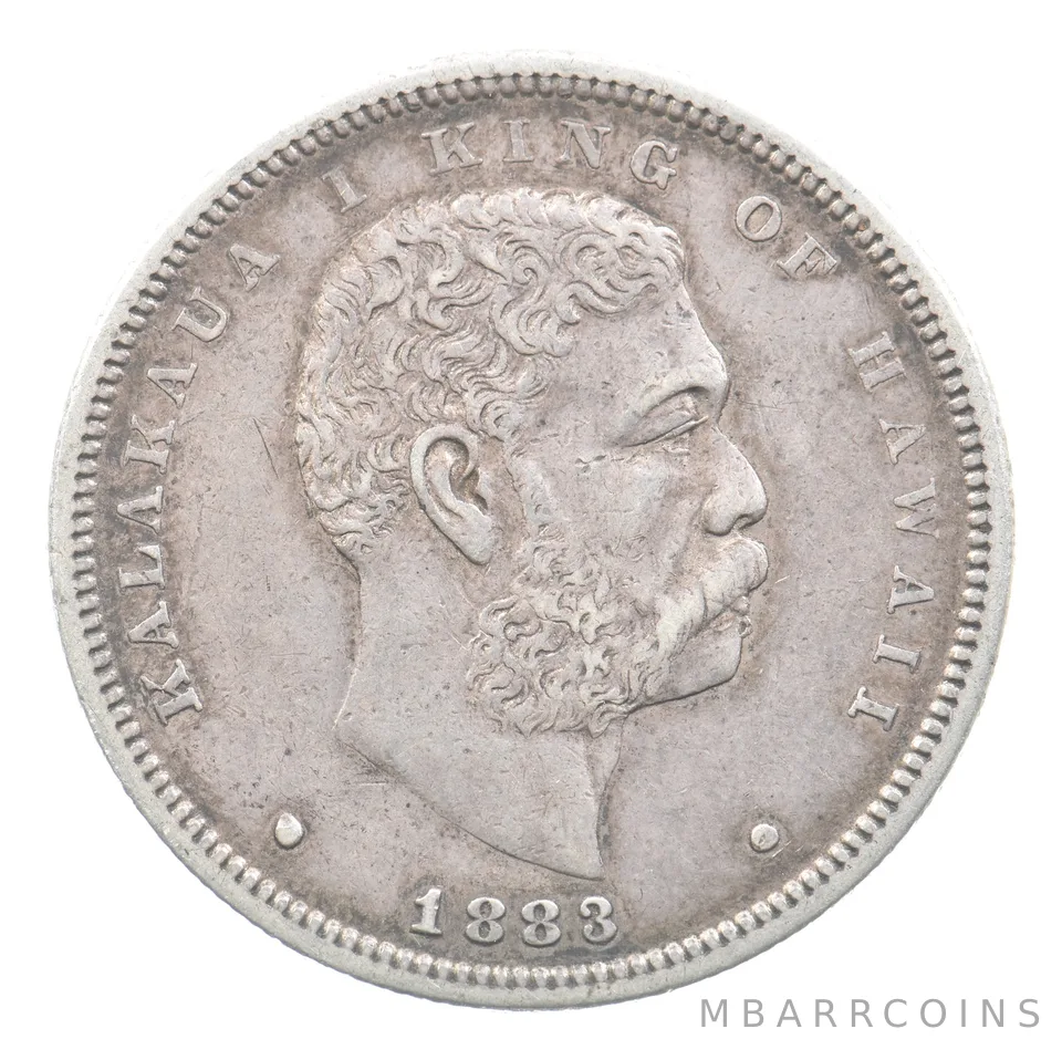 1883 Hawaii Kalakaua Half Dollar a1536