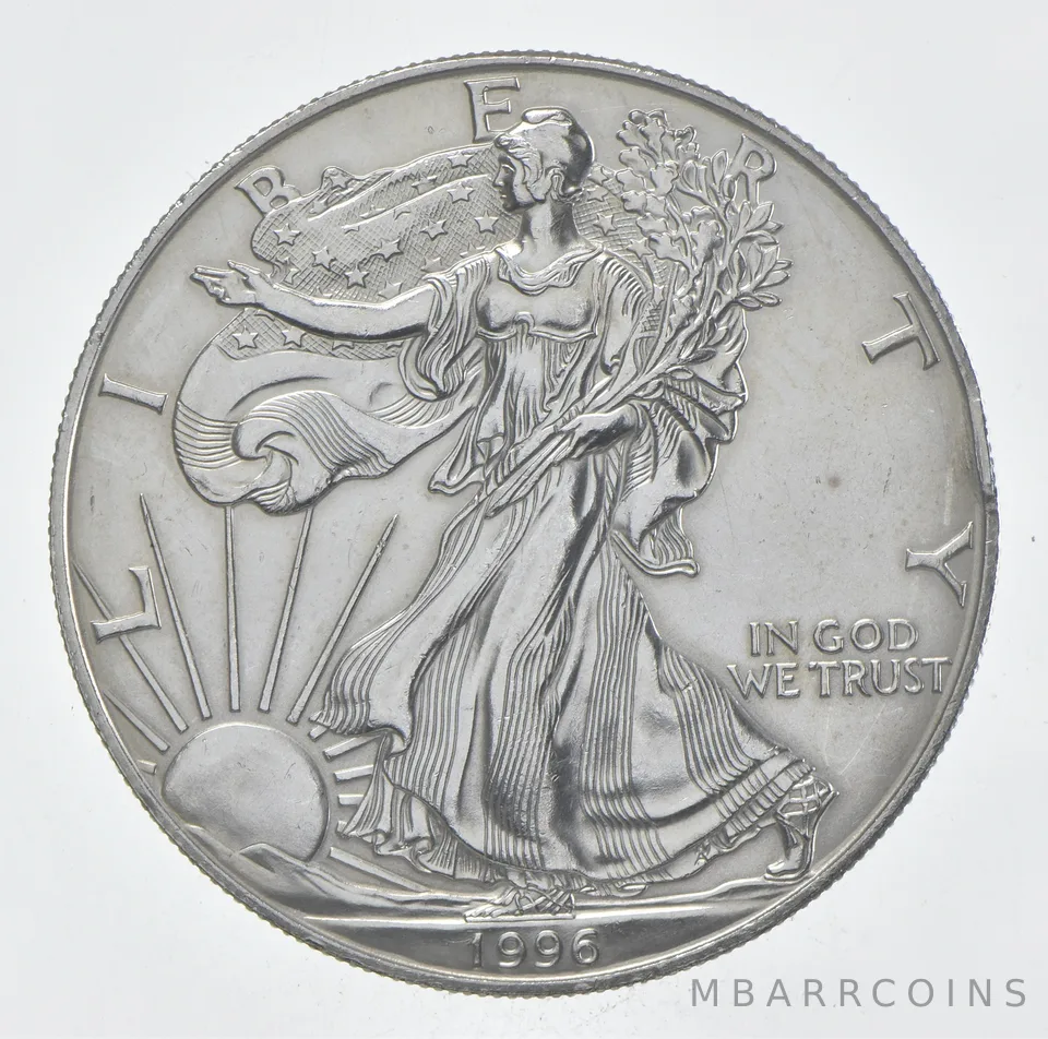 Rarest 1996 American Silver Eagle - Key Date - Rare LOW MINTAGE *348