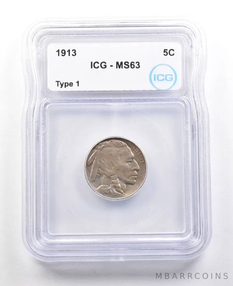 1913 Indian Head Buffalo Nickel Type 1 MS63 ICG *3551