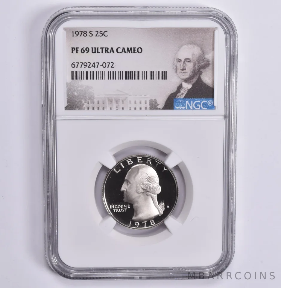 1978-S Washington Quarter PF69 UCam NGC Special Lbl