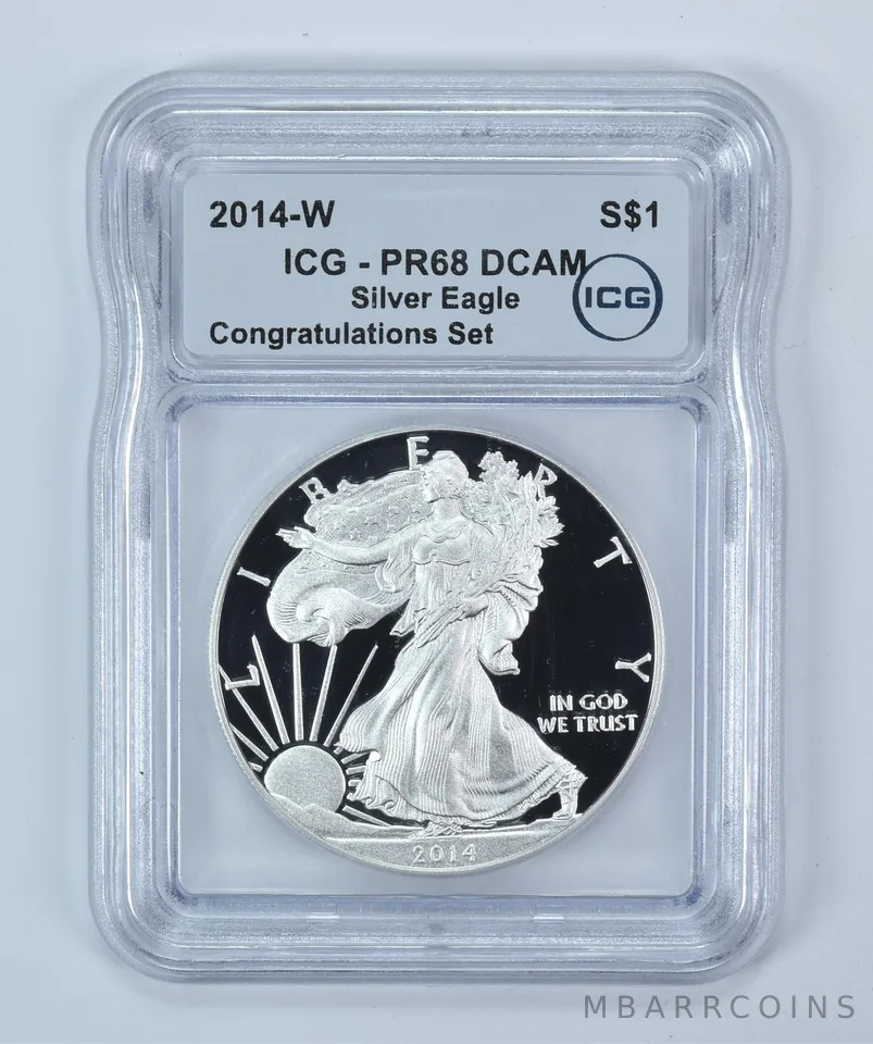 2014-W American Silver Eagle Congratulations Set PR68 DCAM ICG