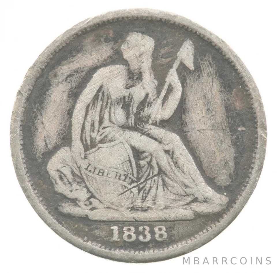 1838-O Seated Liberty Dime *6647