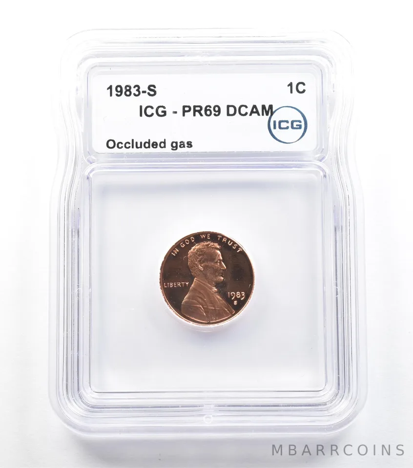 1983-S Lincoln Memorial Cent Occluded Gas PR69 DCAM ICG *5065