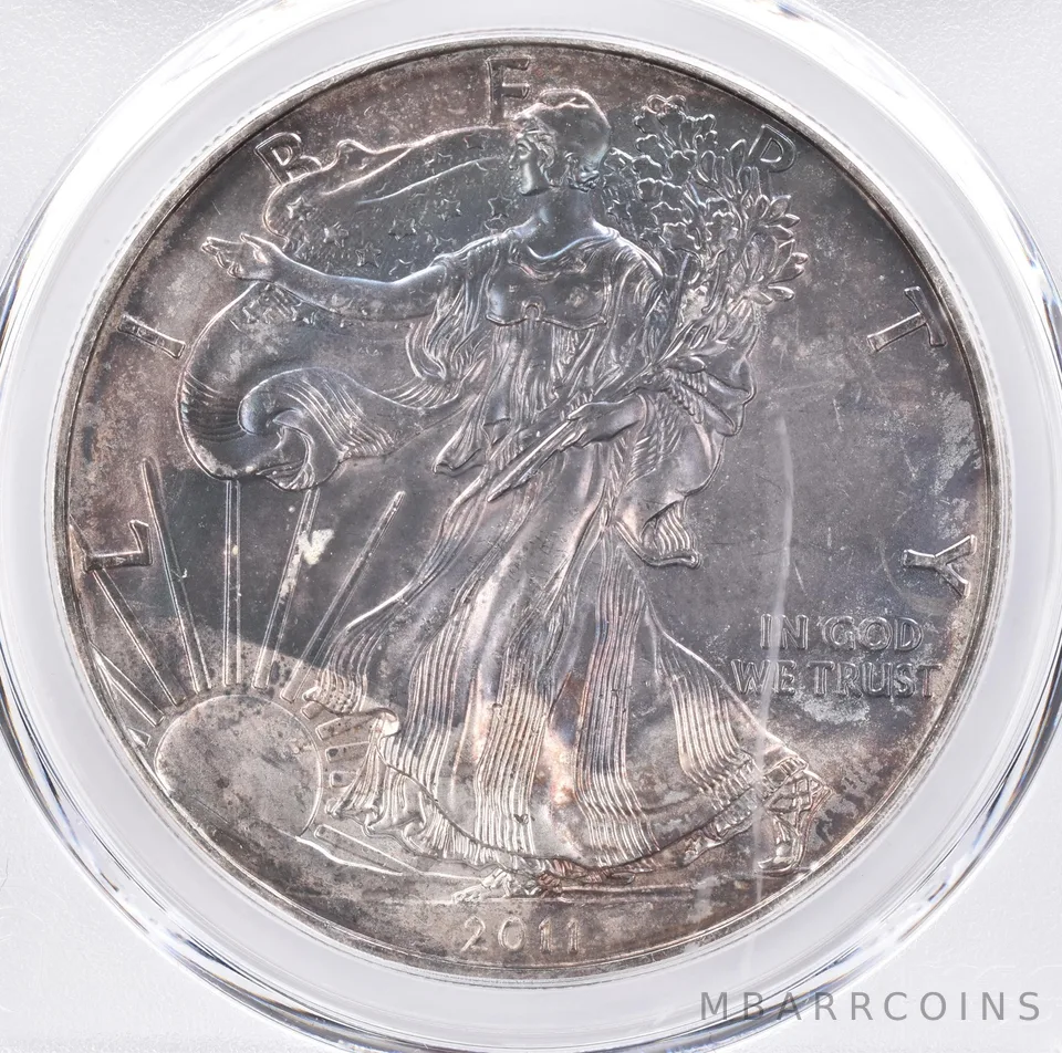 2011 American Silver Eagle MS66 PCGS Beautiful Tone *1387