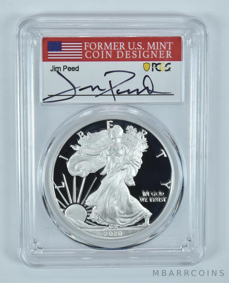 2020-S American Silver Eagle Jim Peed FDOI PR70 DCAM PCGS