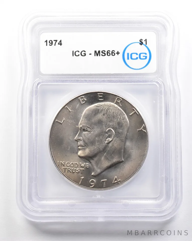 1974 Eisenhower Dollar MS66+ ICG *7396