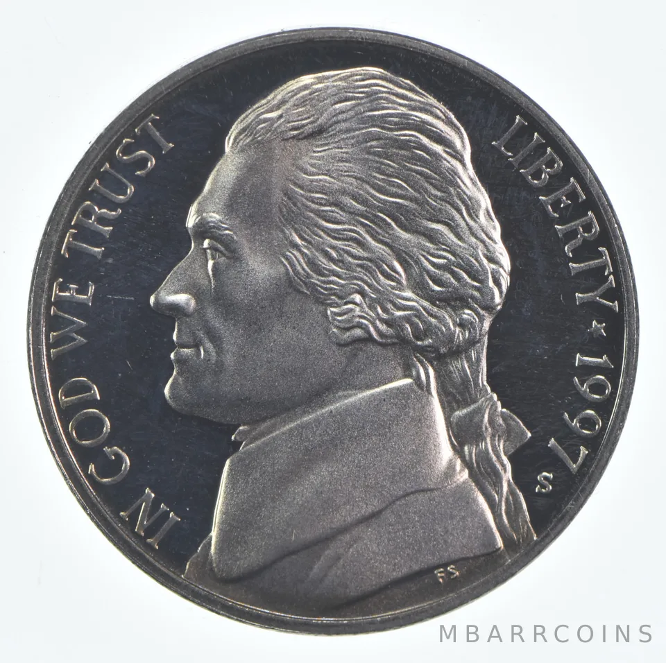 1997-S Jefferson Nickel Proof