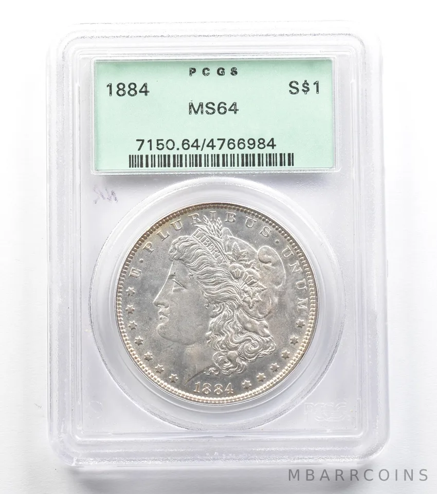 1884 Morgan Silver Dollar MS64 PCGS OGH *9643