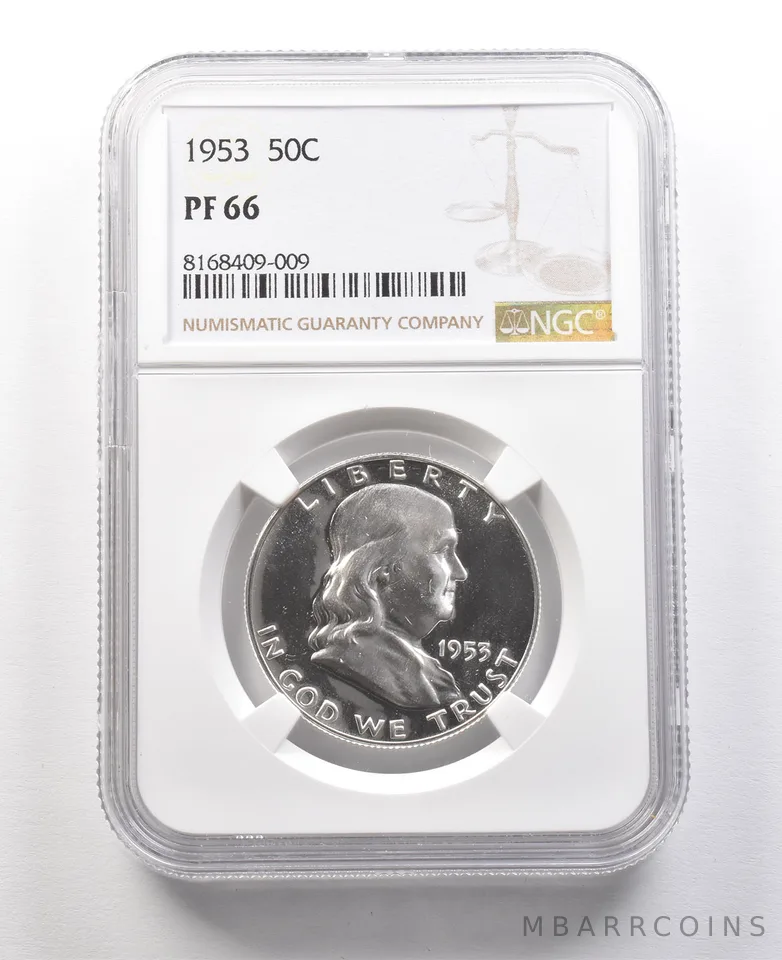 1953 Franklin Half Dollar PF66 NGC Great Contrast *8940