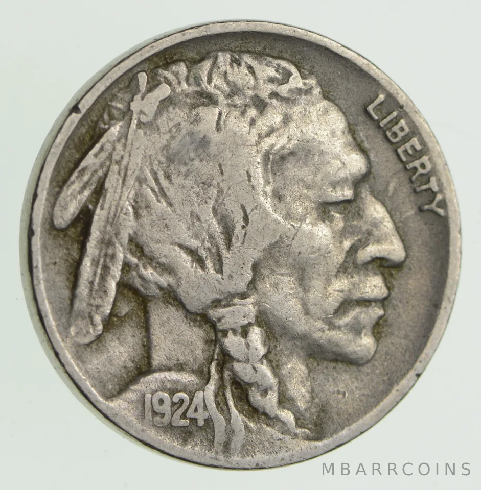 1924-D Indian Head Buffalo Nickel a3136