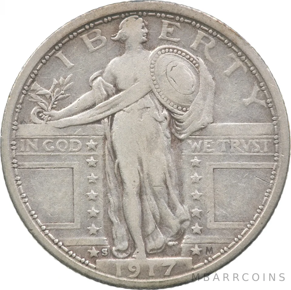 1917-S Standing Liberty Quarter Type 1 *4397