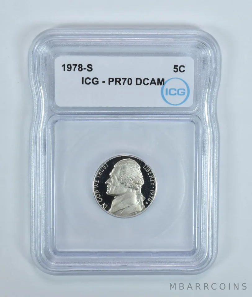 1978-S Jefferson Nickel PR70 DCAM ICG