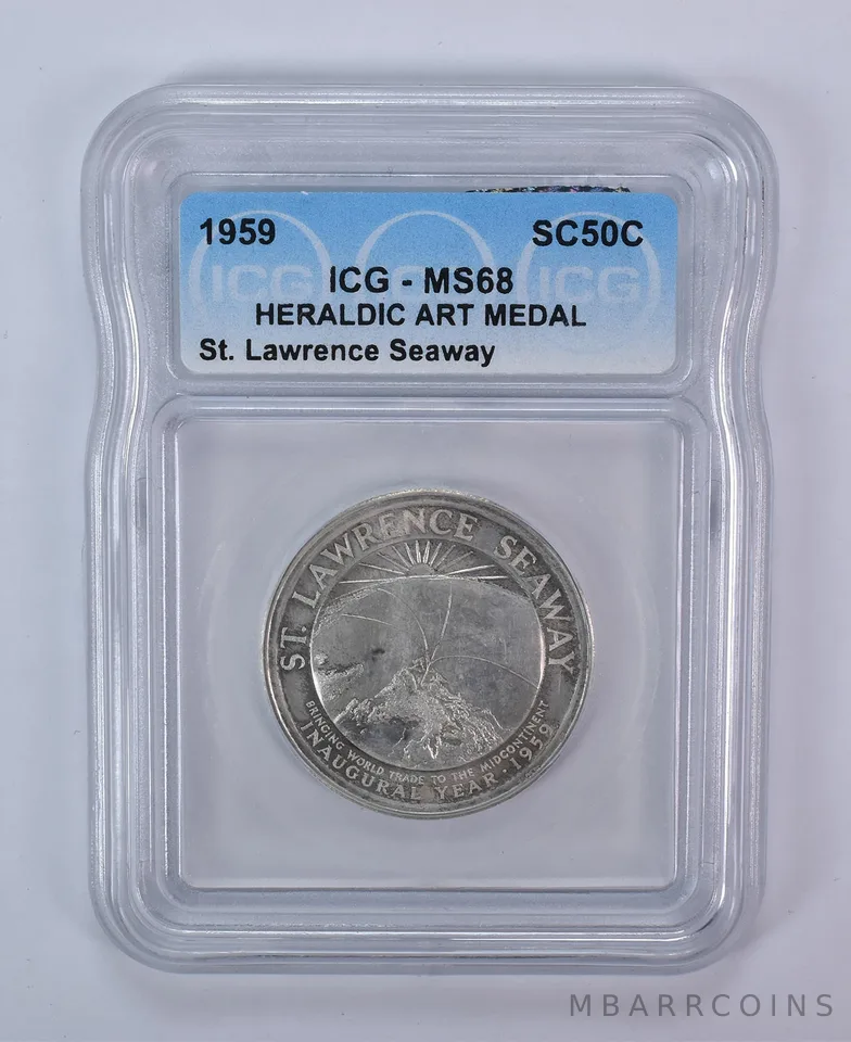 1959 So Called Half Dollar St Lawrence Seaway MS68 ICG