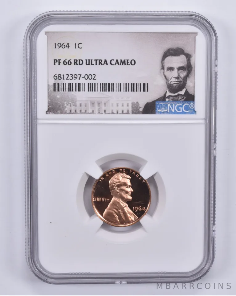 1964 Lincoln Memorial Cent PF66 UCAM RD NGC Special Label