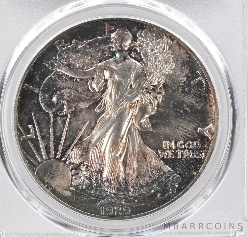 1989 American Silver Eagle MS68 PCGS Beautiful Tone *1186
