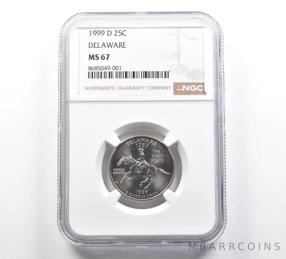 1999-D Washington State Quarter Delaware MS67 NGC Brown Label