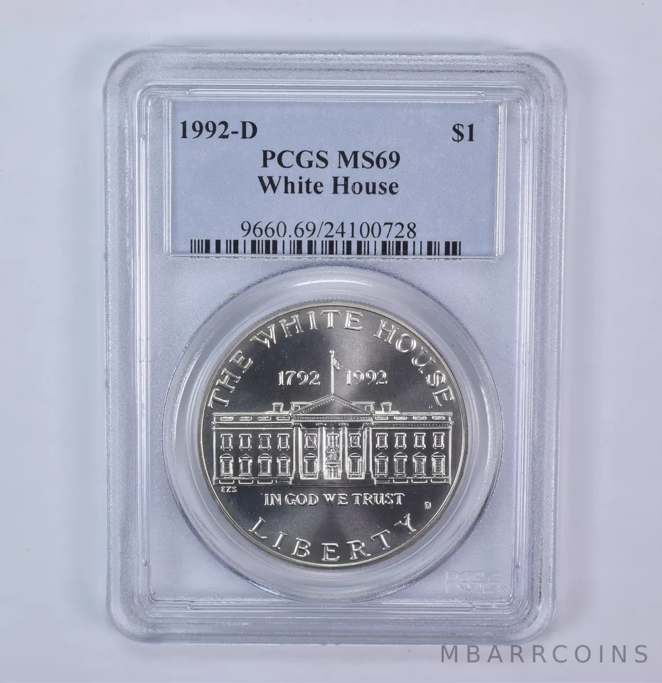 1992-D White House Commemorative Silver Dollar MS69 PCGS