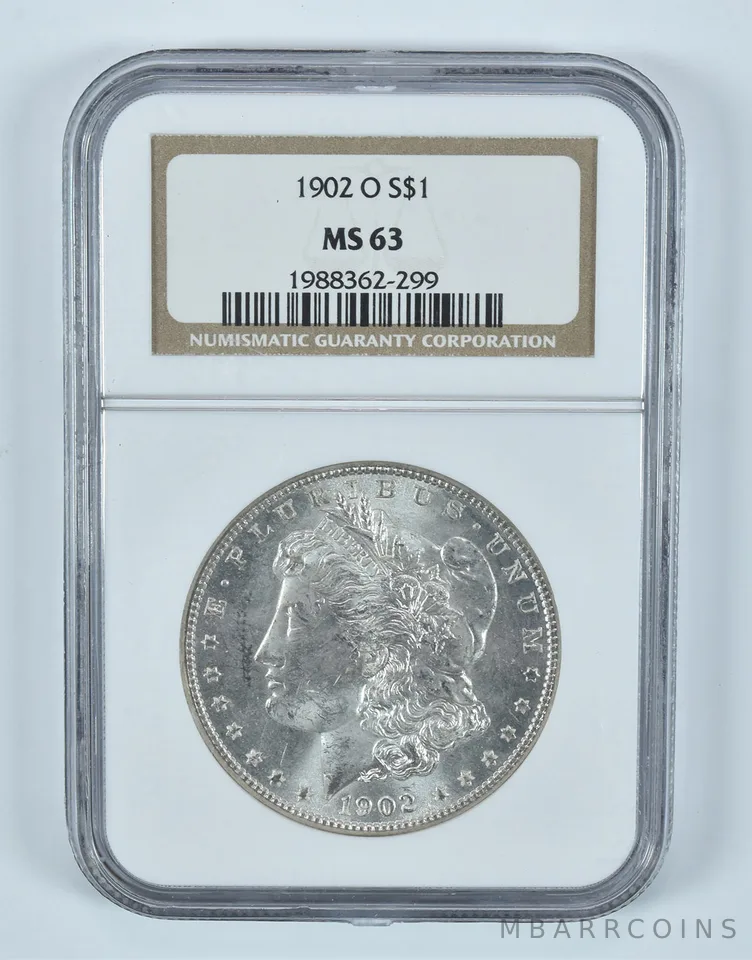 1902-O Morgan Silver Dollar MS63 NGC Brown Label