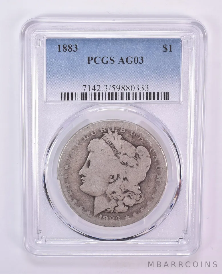 1883 Morgan Silver Dollar AG03 PCGS Blue Label Lowball