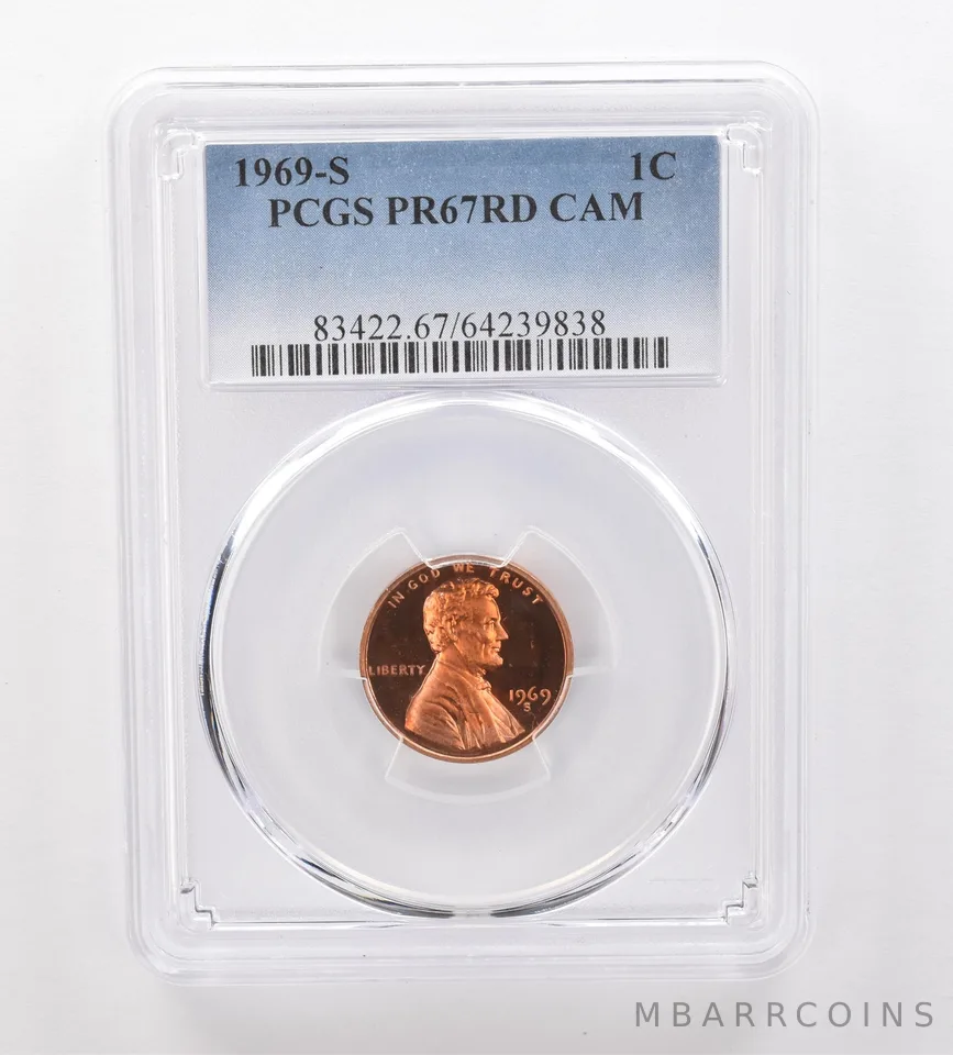 1969-S Lincoln Memorial Cent PR67 RD CAM PCGS Beautiful Tone *2079