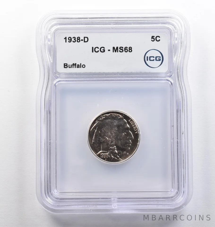 1938-D Indian Head Buffalo Nickel MS68 ICG *4119