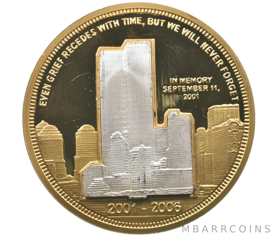 2006 5.5 Oz Silver 9/11 Commemorative Round National Collector's Mint *1070