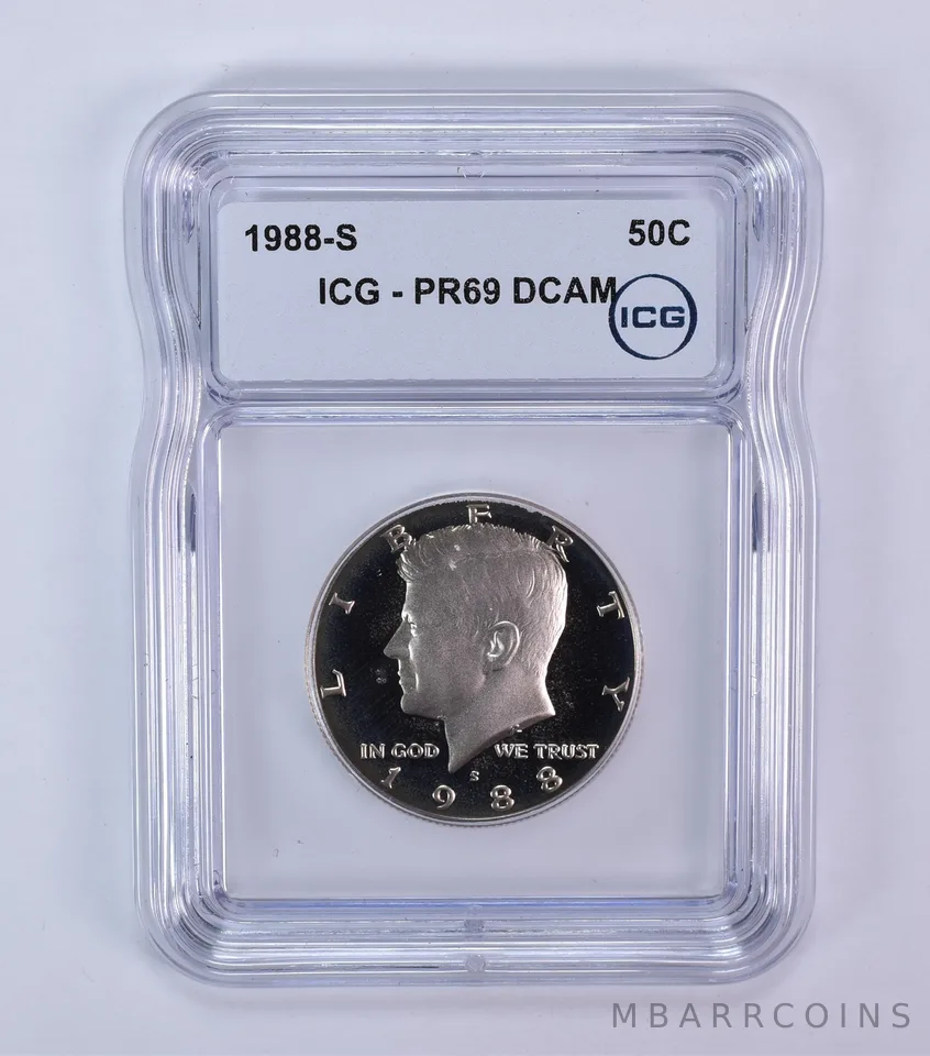 1988-S Kennedy Half Dollar PR69 DCAM ICG