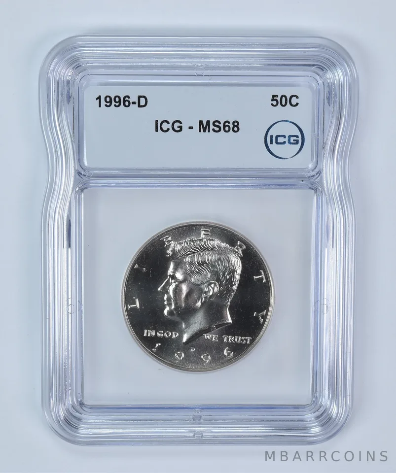 1996-D Kennedy Half Dollar MS68 ICG