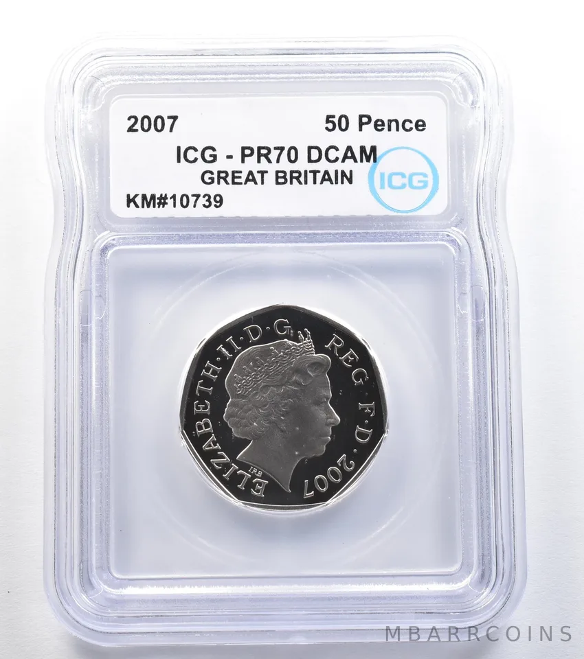 2007 Great Britain 50 Pence KM#10739 PR70 DCAM ICG *7864