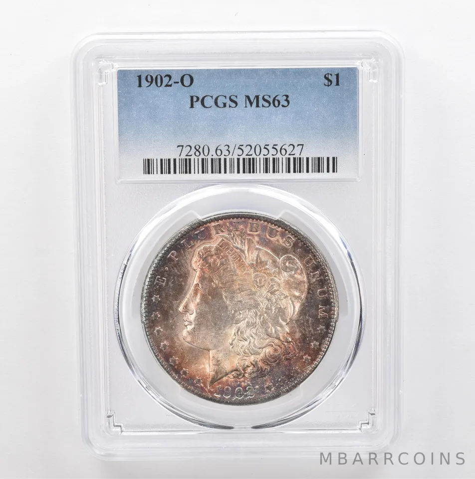 1902-O Morgan Silver Dollar MS63 PCGS Beautiful Tone *5401