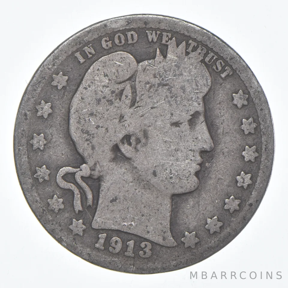 1913 Barber Quarter Average Circ
