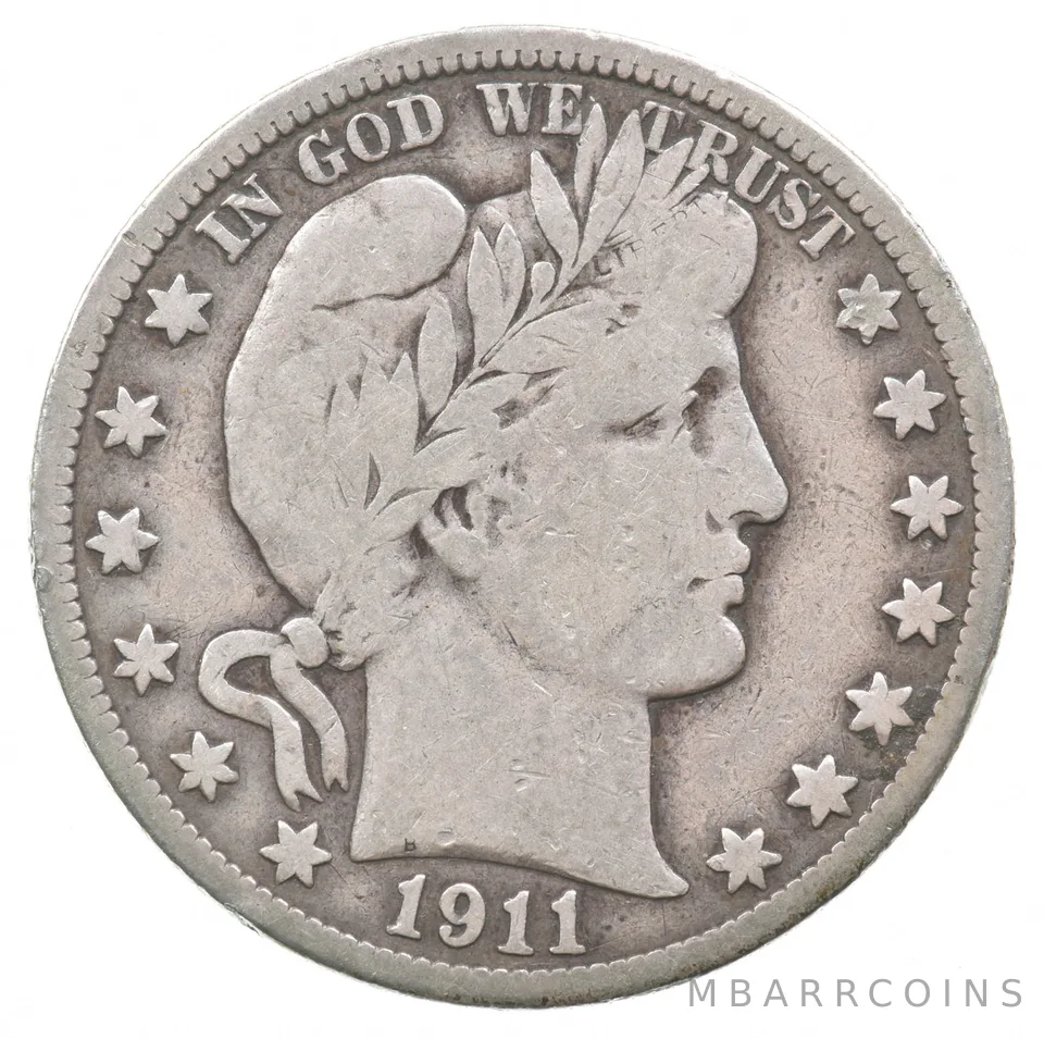 1911 Barber Half Dollar a7083