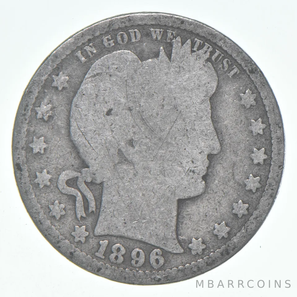 1896 Barber Quarter Average Circ