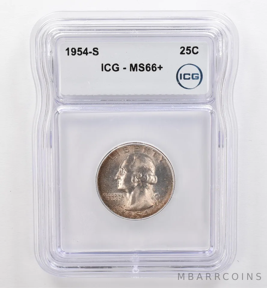 1954-S Washington Quarter MS66+ ICG Beautiful Tone *9469