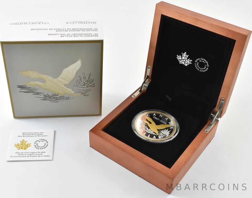 2022 Canada Silver Dollar Renewed 35th Anniversary Of The Loonie W/ OGP *4800