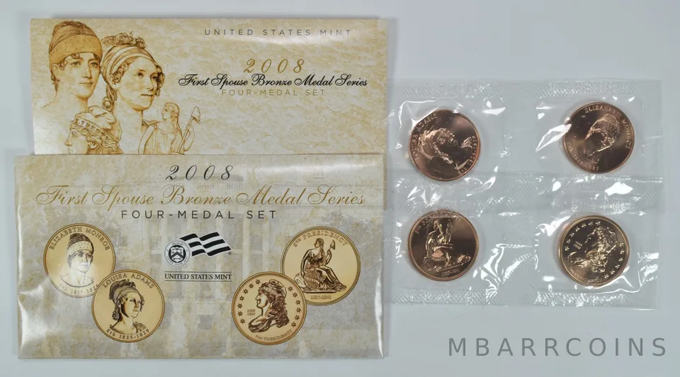 2008 First Spouse Bronze Medal Series Four Medal Set