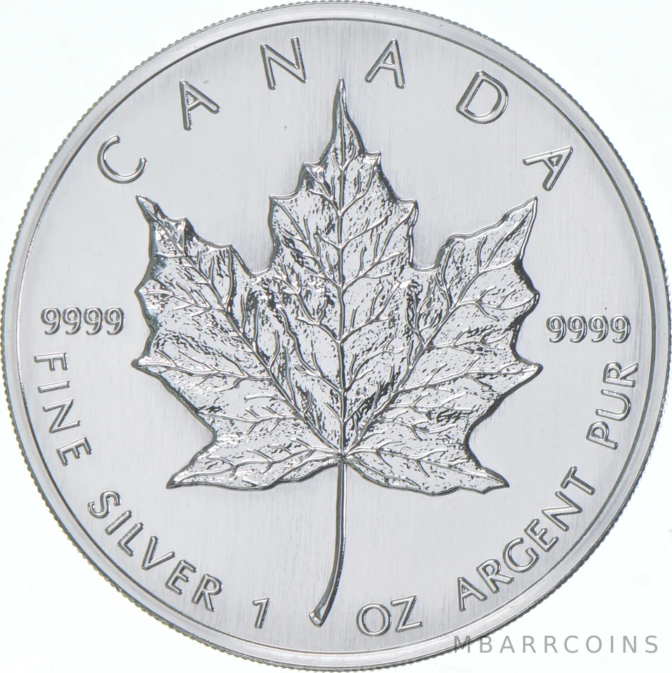 1999 Canada 5 Dollars Silver Maple Leaf 1 Oz Silver BU