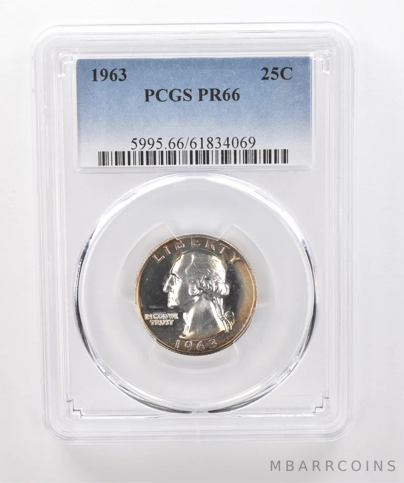 1963 Washington Quarter PR66 PCGS Beautiful Tone *1910