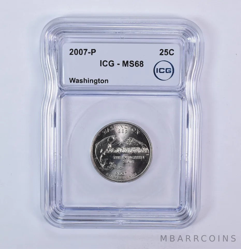 2007-P Washington State Quarter Washington MS68 ICG