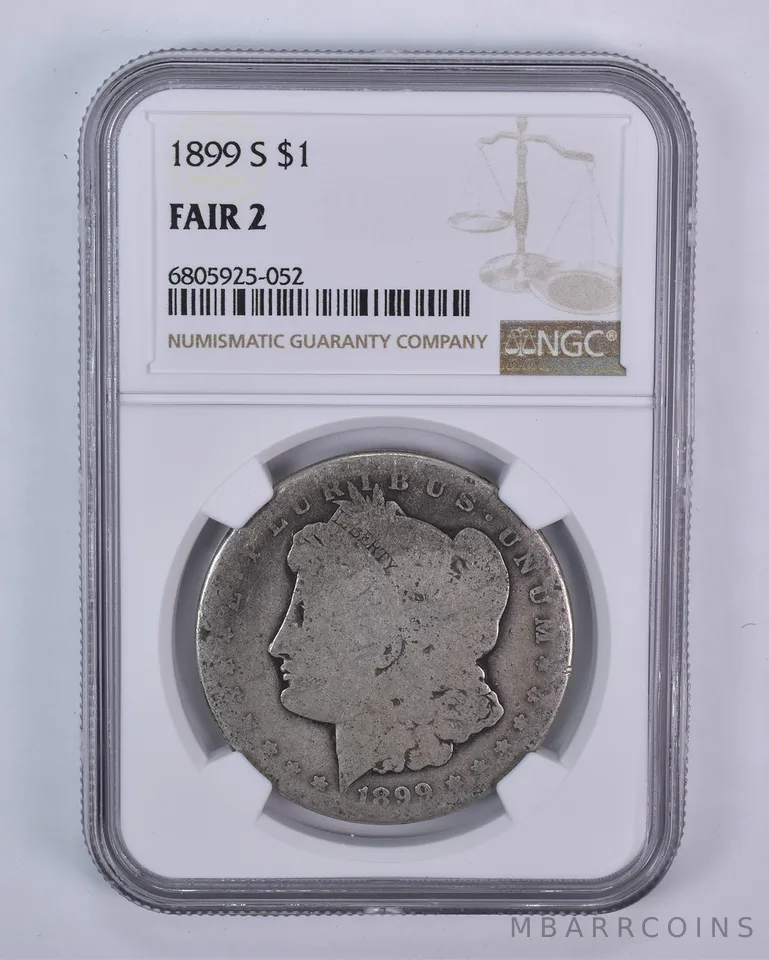 1899-S Morgan Silver Dollar Fair 2 NGC Lowball