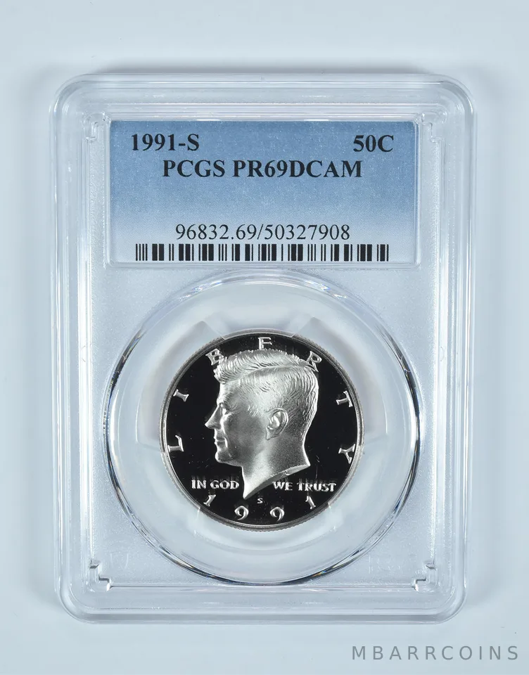 1991-S Kennedy Half Dollar PR69 DCAM PCGS Blue Label