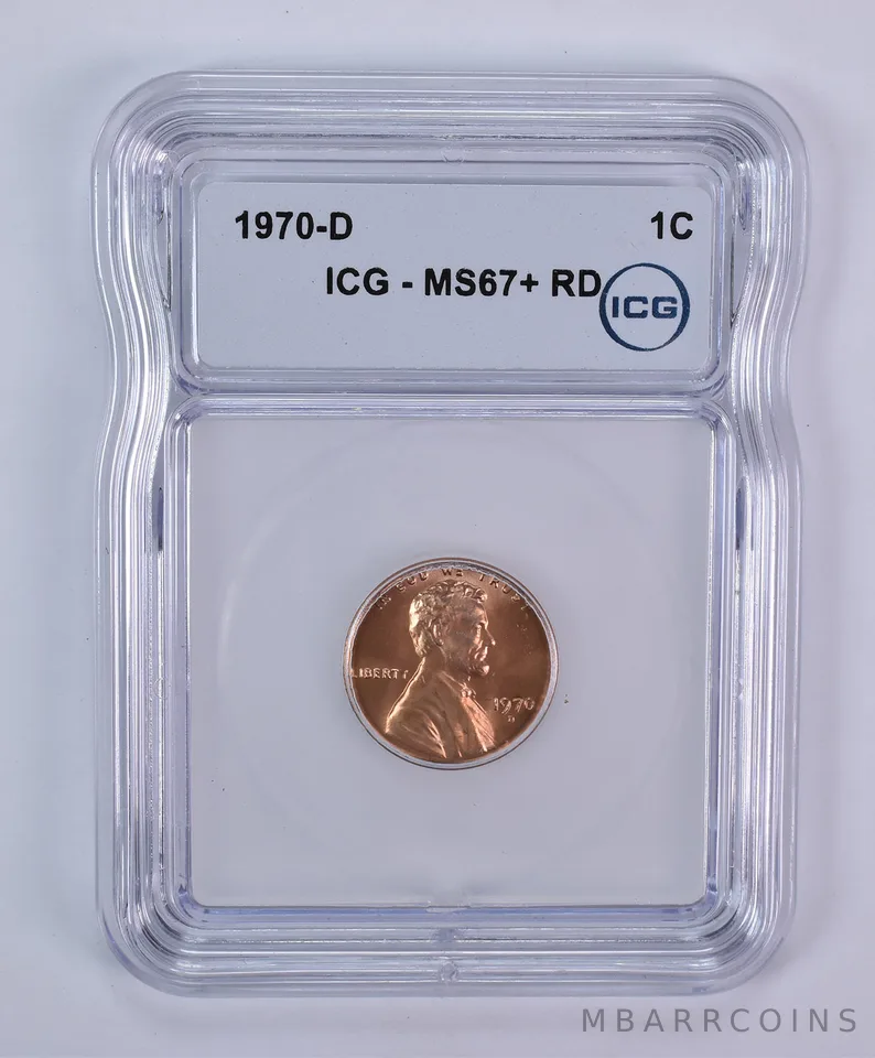 1970-D Lincoln Memorial Cent MS67+ RD ICG