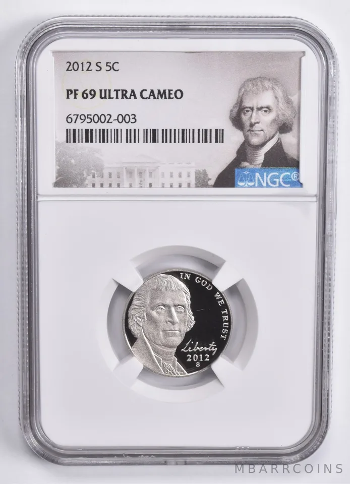 2012-S Jefferson Nickel 5c PF69 UCAM NGC Special Lbl