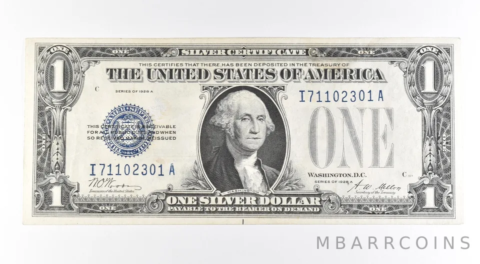 1928 A $1 Silver Certificate Blue Seal Fr#1601 *0481