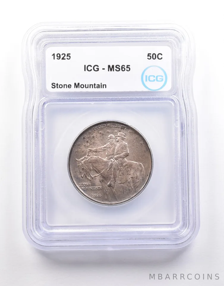 1925 Stone Mountain Commemorative Half Dollar MS65 ICG a5188