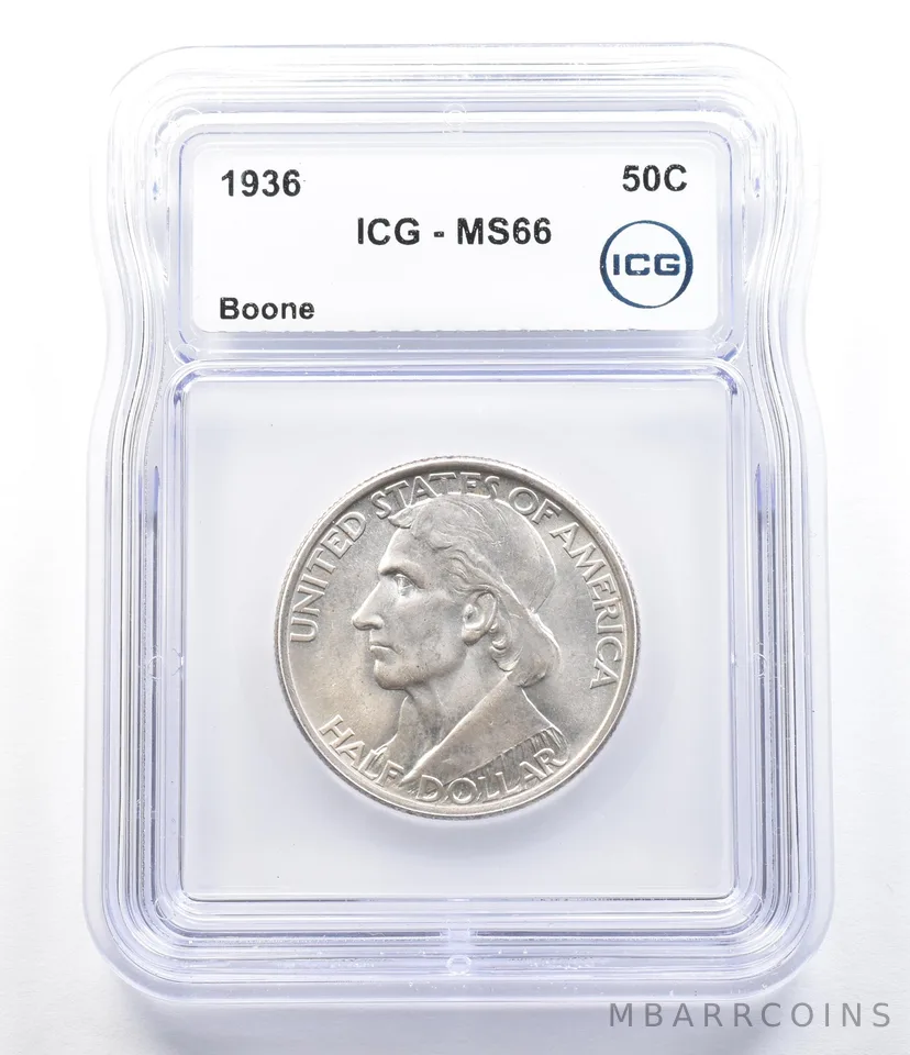 1936 Boone Commemorative Half Dollar MS66 ICG *6934