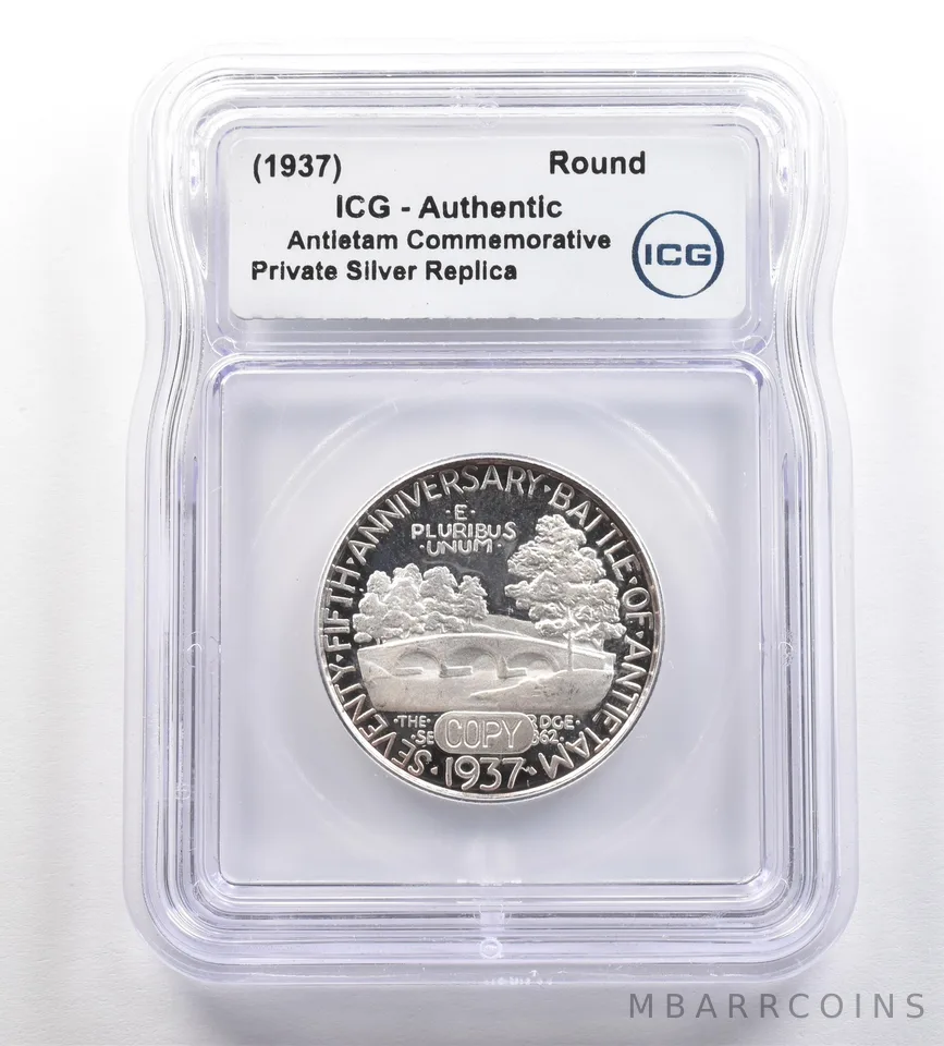 (1937) Antietam Commemorative Gallery Silver Half Dollar ICG *4244